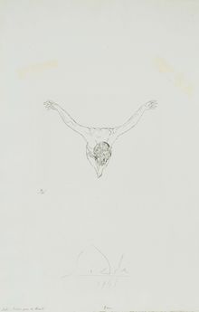 Salvador Dalí, Study for the Crucified Christ, 1951