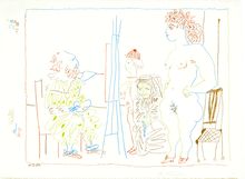 Pablo Picasso, The Model and Two Figures, March 14, 1954