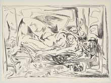 William Brice, Reclining Figure II, April 2-7, 1962