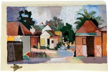 Clinton Adams, Westwood Houses, Garages, ca. 1949