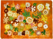 Dorothy Woodhead Brown, Rug Flowers, 1973