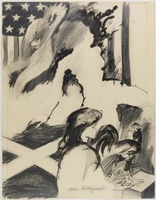 Ben Sakoguchi, Girl with rooster, ca. 1964