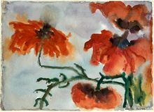 Dorothy Woodhead Brown, Red "Pepper" Poppies, 1972