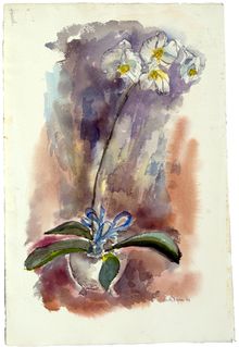 Dorothy Woodhead Brown, Orchids in White, 1973