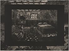 James McGarrell, Reflections With Rugs (Balck and White State), March 2, 1975-February 28, 1976