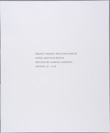 James Welling, Colophon, 2008