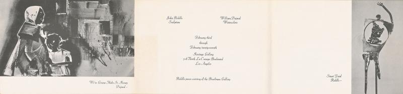 Heritage Gallery exhibition announcement for John T. Riddle Jr. and William Pajaud