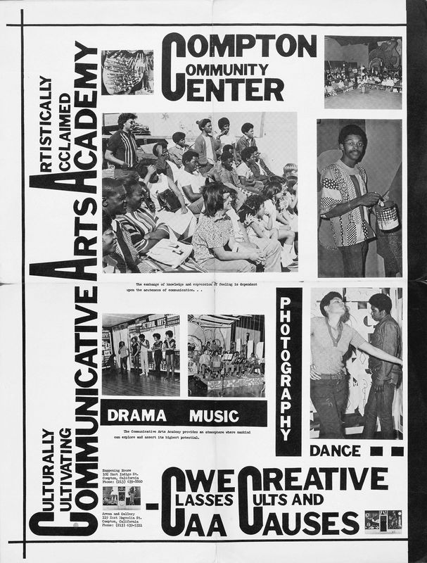 Poster for Compton Communicative Arts Academy, 1970s