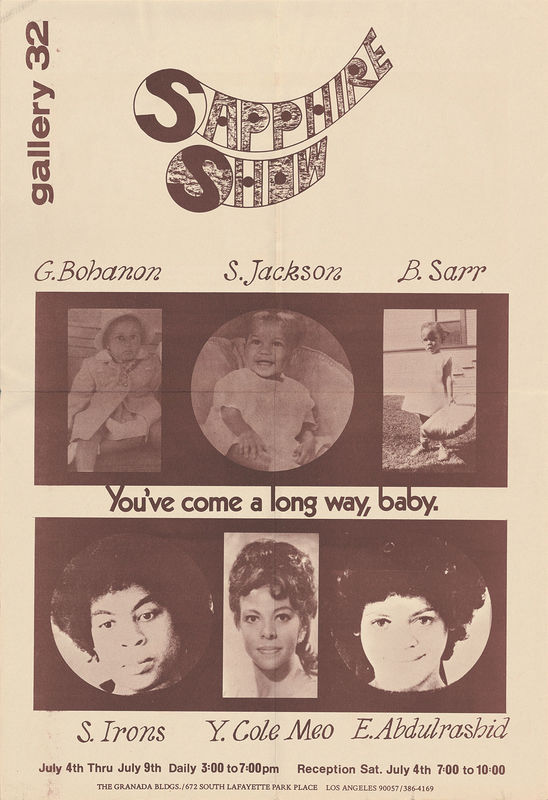 Poster for the "Sapphire Show" at Gallery 32, Los Angeles, 1970