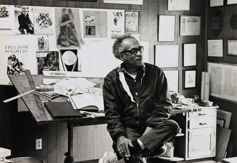 Charles White in his Los Angeles studio, 1970