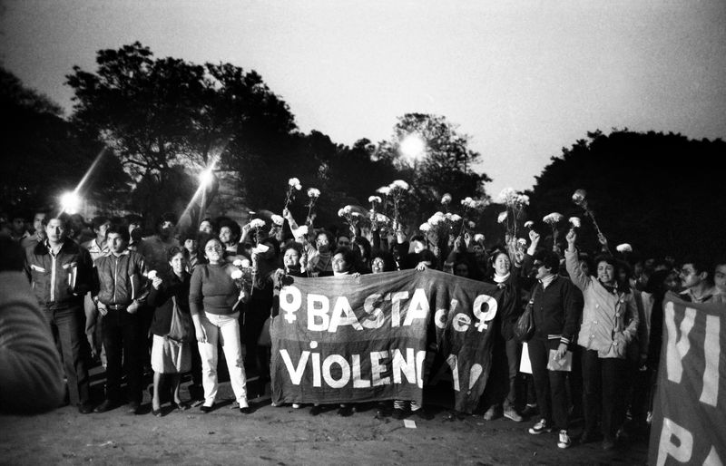 Campo de Marte rally opposing violence against women, 1984.