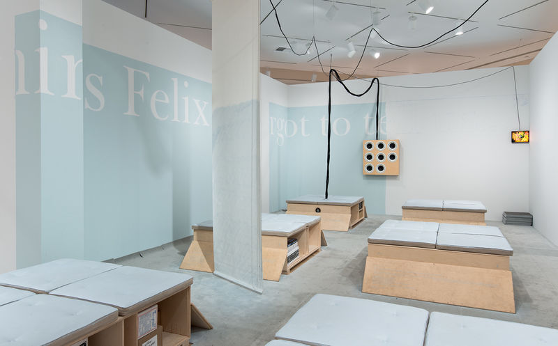 Stephen Prina, "The Second Sentence of Everything I Read Is You: Mourning Sex," 2005–7. Installation view at the Hammer Museum, Los Angeles