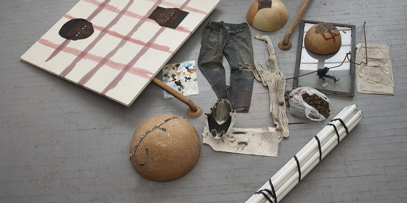 An assortment of items on the floor