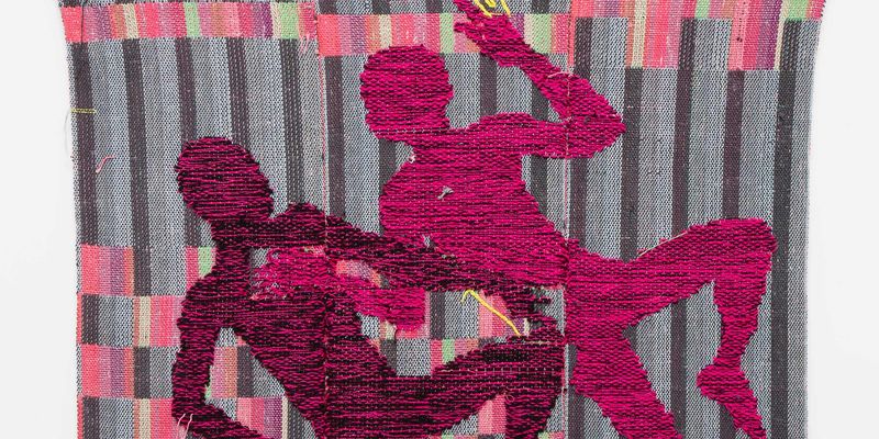 Weaving of two featureless figures