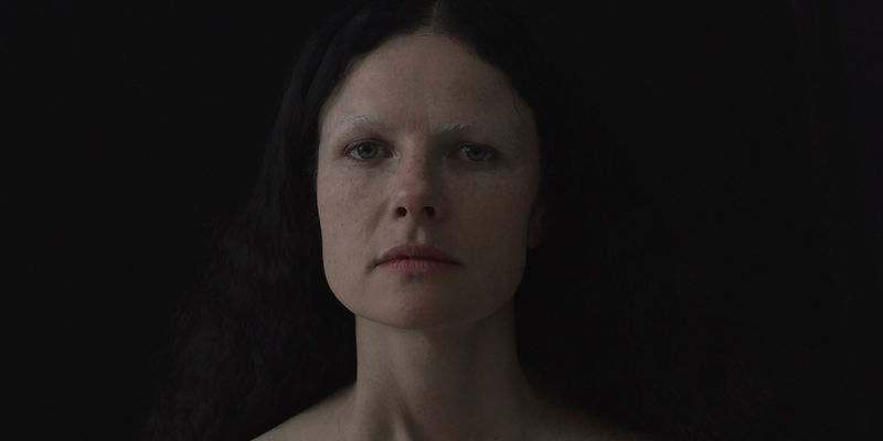 Close up view of a White woman