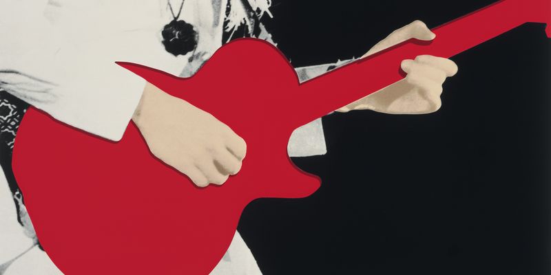 John Baldessari, Person With Guitar (Red)