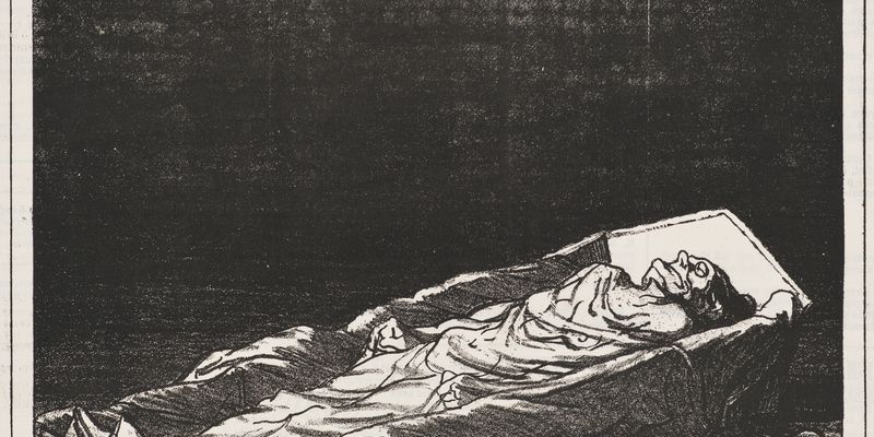 Honoré Daumier, Meanwhile They Keep Insisting That She [the Monarchy] Has Never Been Better! (Et pendant ce temps-là ils continuent à affirmer qu’elle ne s’est jamais mieux portée!)