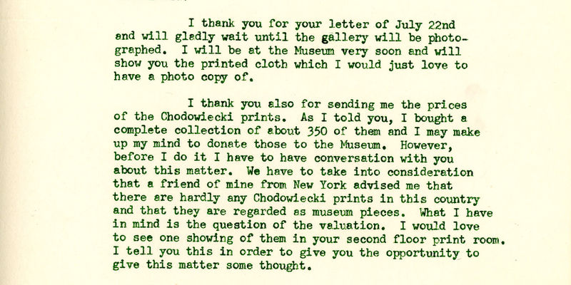 Letter from Fred Grunwald to Ebria Feinblatt, July 27, 1954. Photo courtesy Museum Associates/LACMA.
