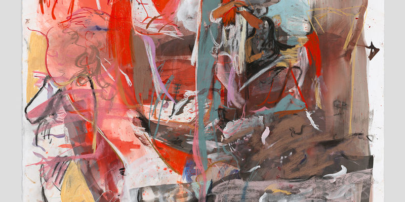 Cecily Brown, Combing the Hair (Beach), 2015. Watercolor, pastel, ink and oil on paper. Hammer Museum, Los Angeles.  Purchased through the Board of Overseers Acquisition Fund. ©2015 Cecily Brown.
