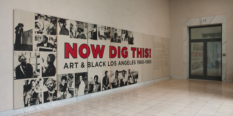 Exhibition entryway sign. Installation view at the Hammer Museum, Los Angeles