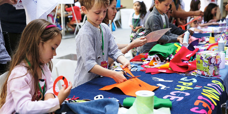 Kids designing clothes