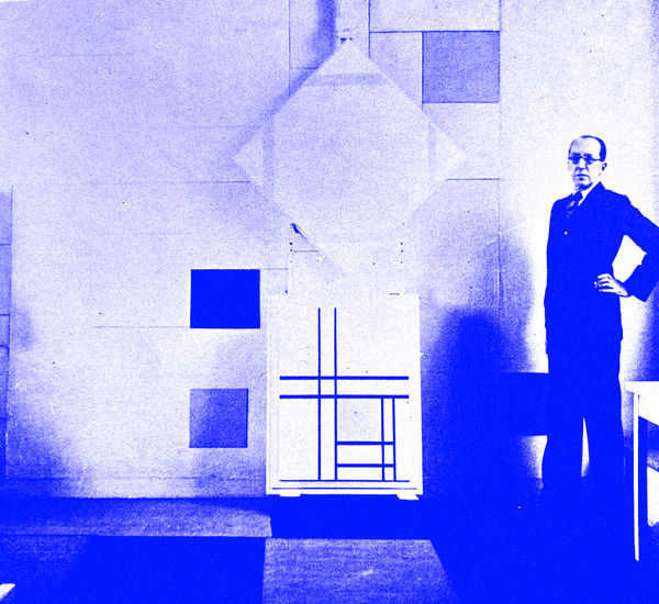 Piet Mondrian in his studio