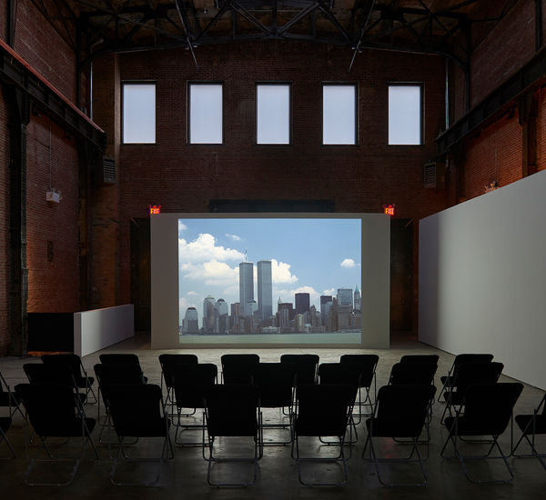 Installation view of a video work