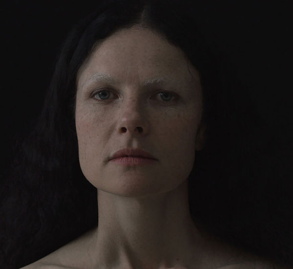 Close up view of a White woman