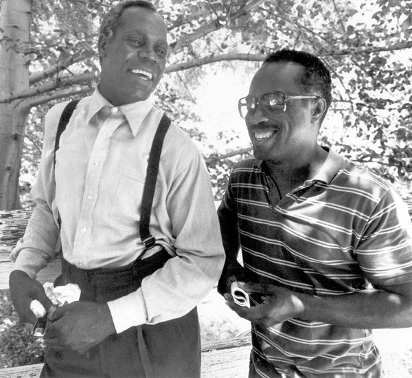 Danny Glover and Charles Burnett share a laugh