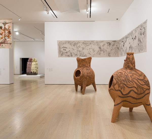 View of an exhibition in an art gallery