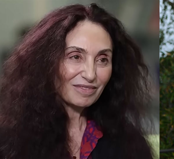 Headshots of Brigitte Caland and Aram Moshayedi