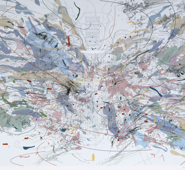Abstract forms converge