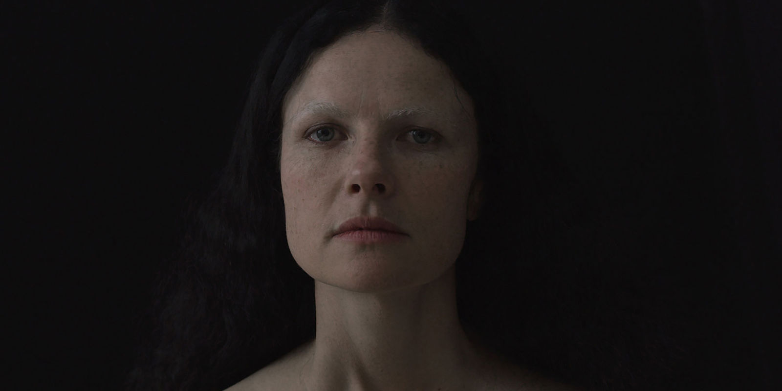 Close up view of a White woman