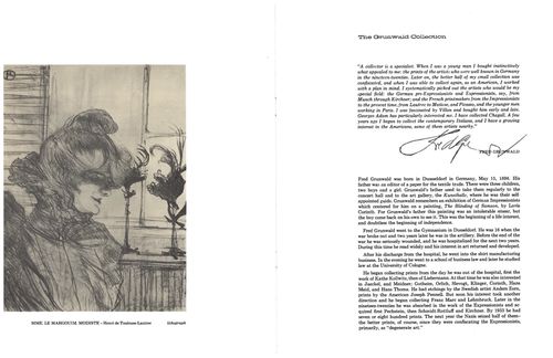 Digitised version of page 4 and 5 from an Exhibition of Master Prints catalogue
