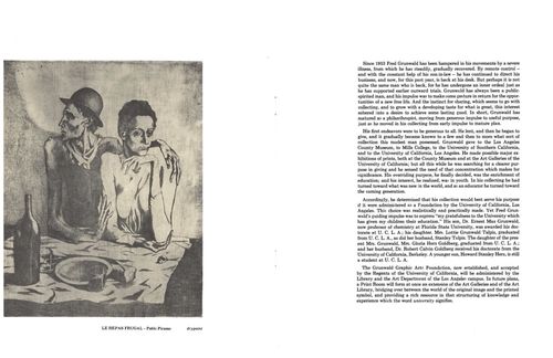 Digitised version of page 7 and 8 from an Exhibition of Master Prints catalogue