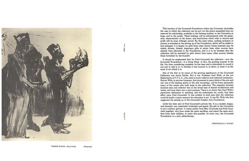 Digitised version of page 9 and 10 from an Exhibition of Master Prints catalogue