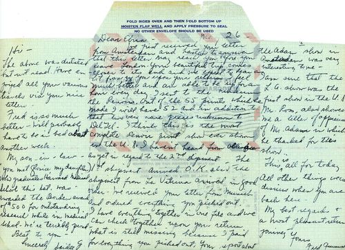 Letter from Fred and Saidee Grunwald to Ebria Feinblatt, May 26, 1955