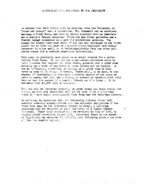 A digitised version of the requirements for acceptance of the Grunwald Collection by UCLA