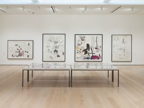Installation view of 'Paul McCarthy: Head Space, Drawings 1963–2019' at the Hammer Museum