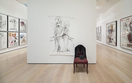 Installation view of 'Paul McCarthy: Head Space, Drawings 1963–2019' at the Hammer Museum