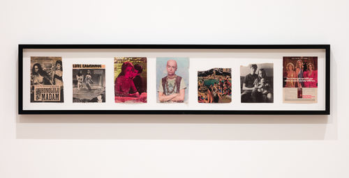 A long framed series of seven magazine images