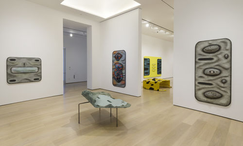 Install shot of 'Tishan Hsu: Liquid Circuit' at the Hammer Museum