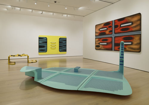 Install shot of 'Tishan Hsu: Liquid Circuit' at the Hammer Museum