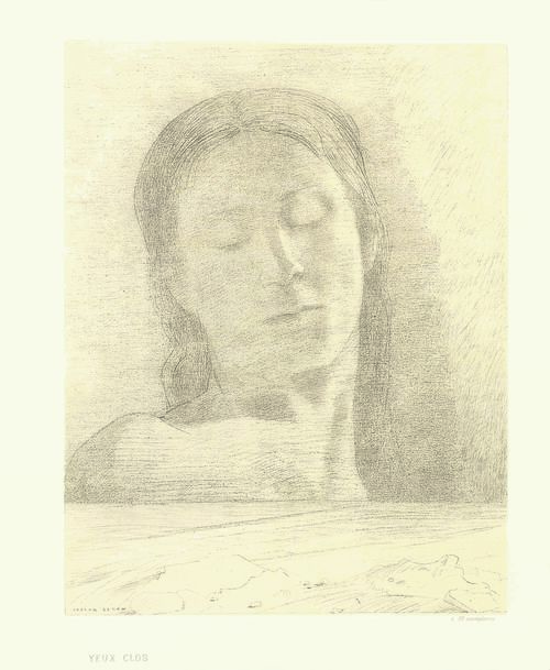 Pencil sketch of a person from the shoulders upward