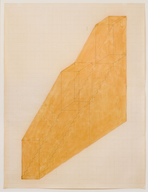 yellow staircase blueprint