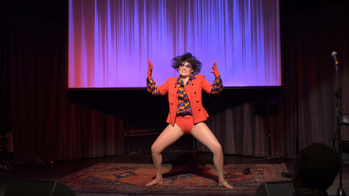 Jibz Cameron as Dynasty Handbag, on stage at Weirdo Night