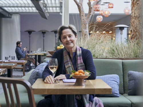 Alice Waters at Lulu restaurant