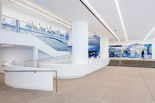 A large-scale mural painting