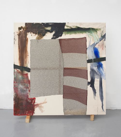 Mixed-media piece on canvas