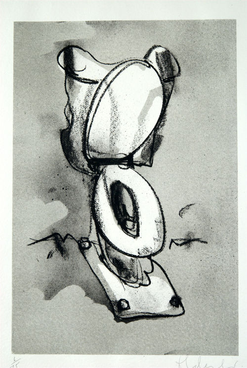 Drawing of a toilet
